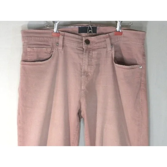 J Brand Tyler Jeans Mens 33x32‎ Thrashed Radish Red Denim Slim Fit Distressed - Picture 4 of 16